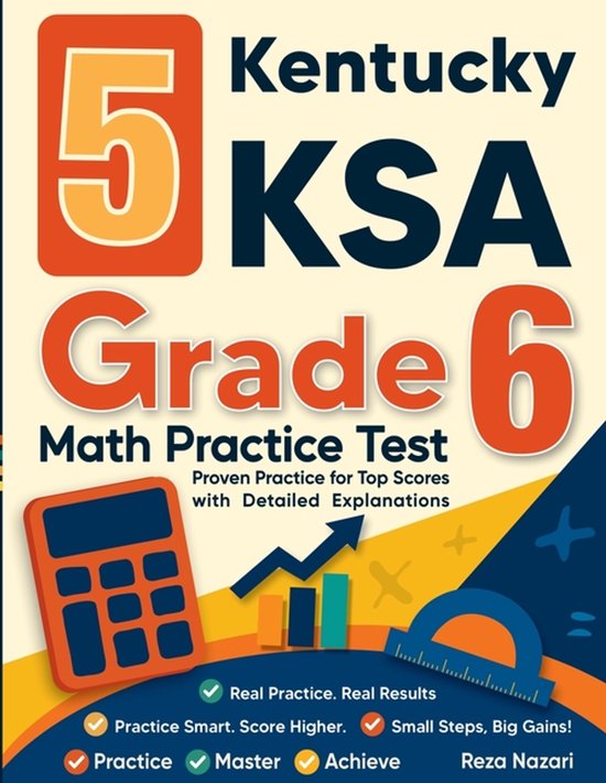 5 Kentucky KSA Grade 6 Math Practice Tests - cover