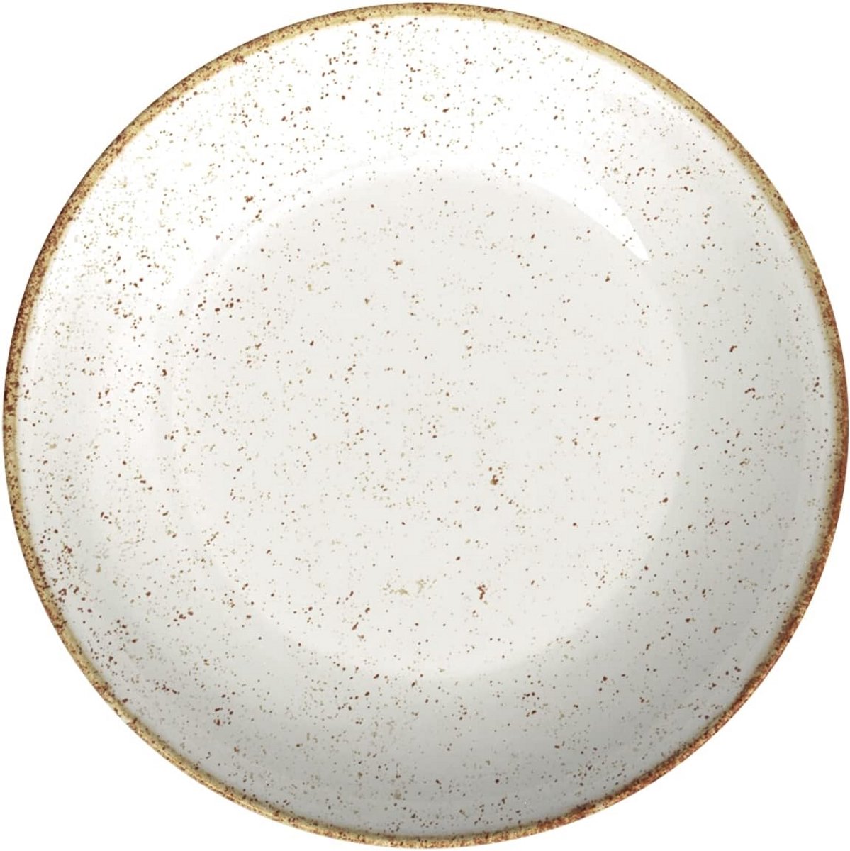 Rustiek bruin porselein versierd bord 22,2 cm
