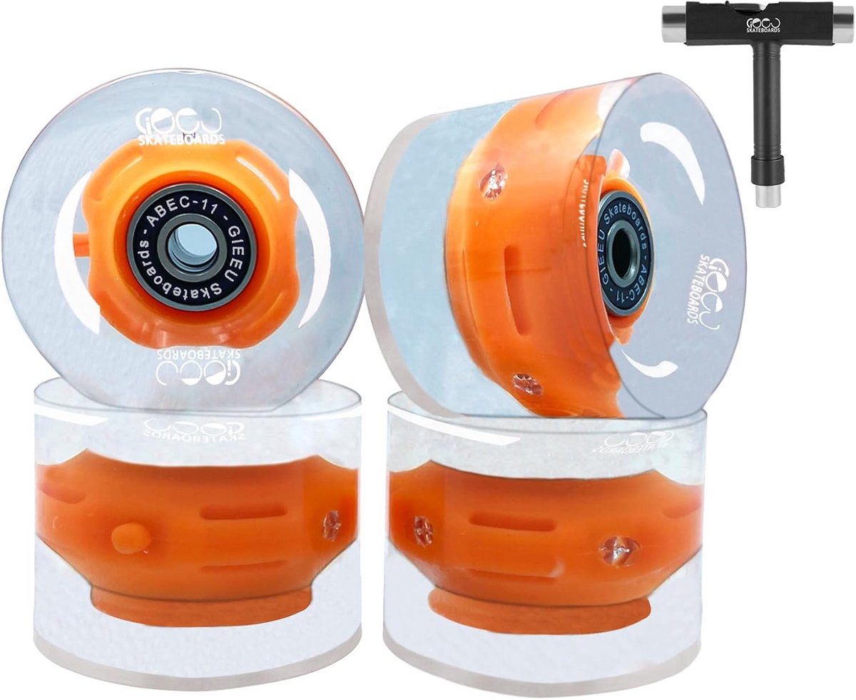 60 mm Skateboard Wielen met Kogellagers voor Longboard en Straatgebruik - 80A