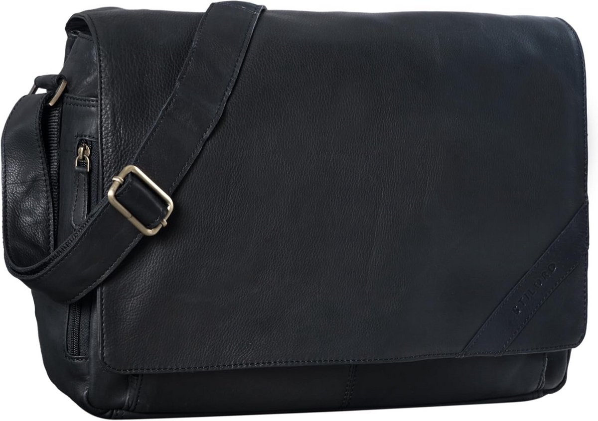 Leren Schoudertas voor 15.6 Inch Laptop - Vintage Design