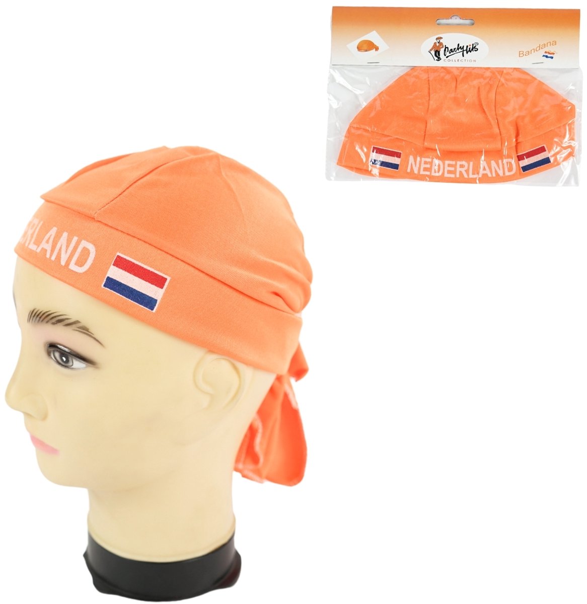 bandana - nederland - 25 x 0.5 x 18 cm - voetbal - one size - 2 stuks per bestelling