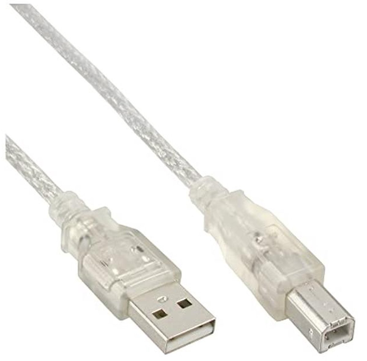 Transparante USB 2.0 A naar B Kabel - 7 Meter - Hoogwaardige Verbinding