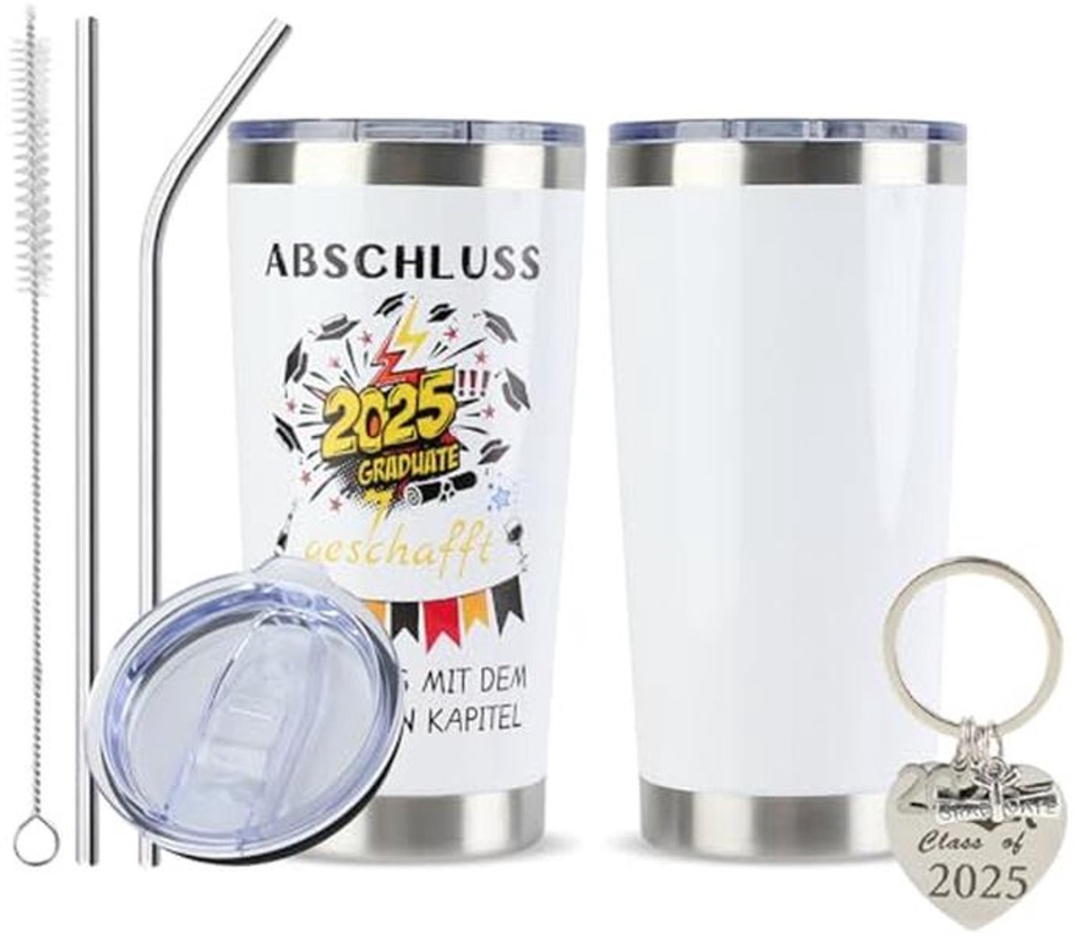 Gepersonaliseerde thermobeker met gravure - Perfect afstudeercadeau!