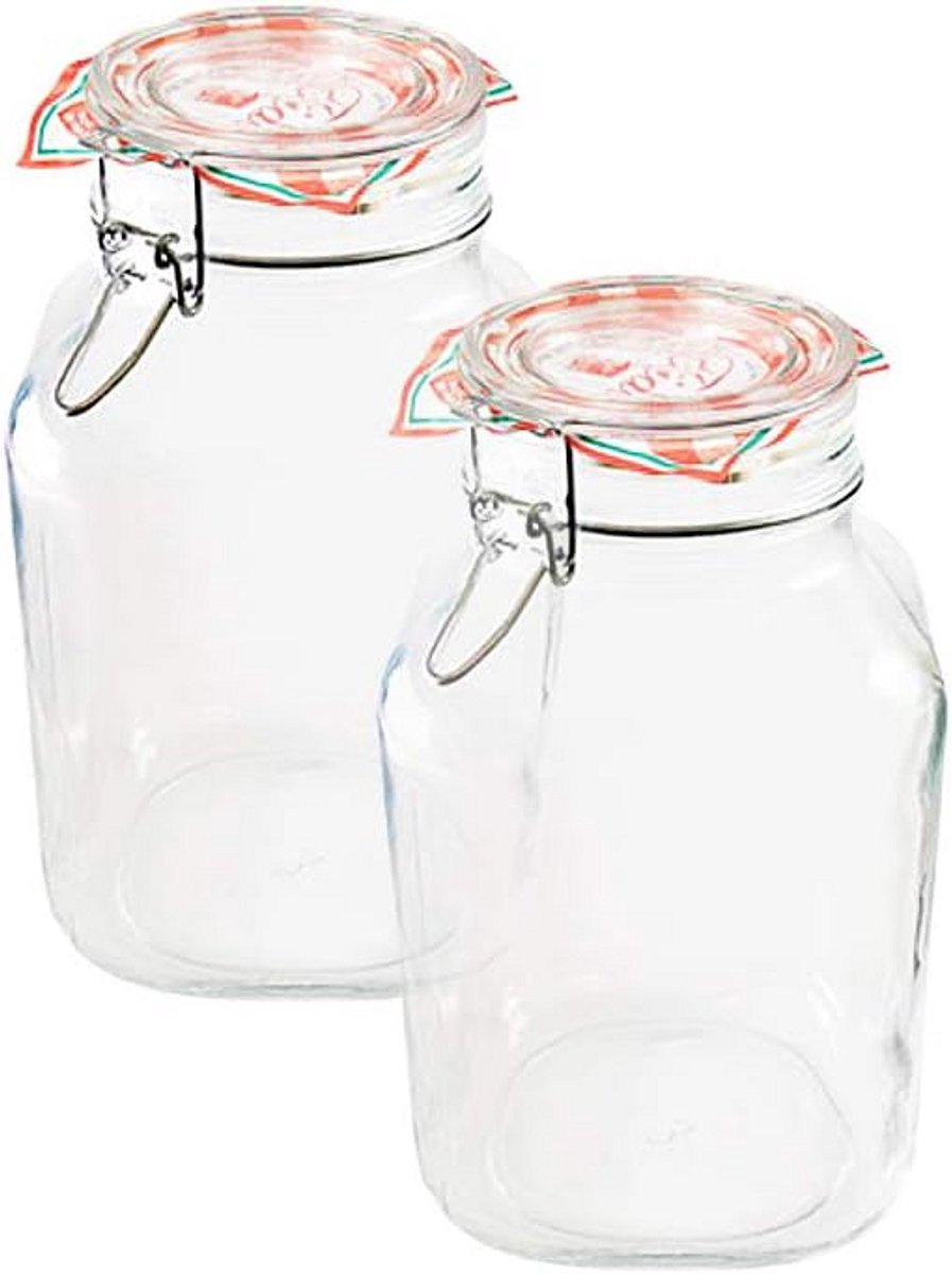 Weckpot met Beugelsluiting 1,5 L - Ideaal voor Inmaken en Bewaren van Voedsel