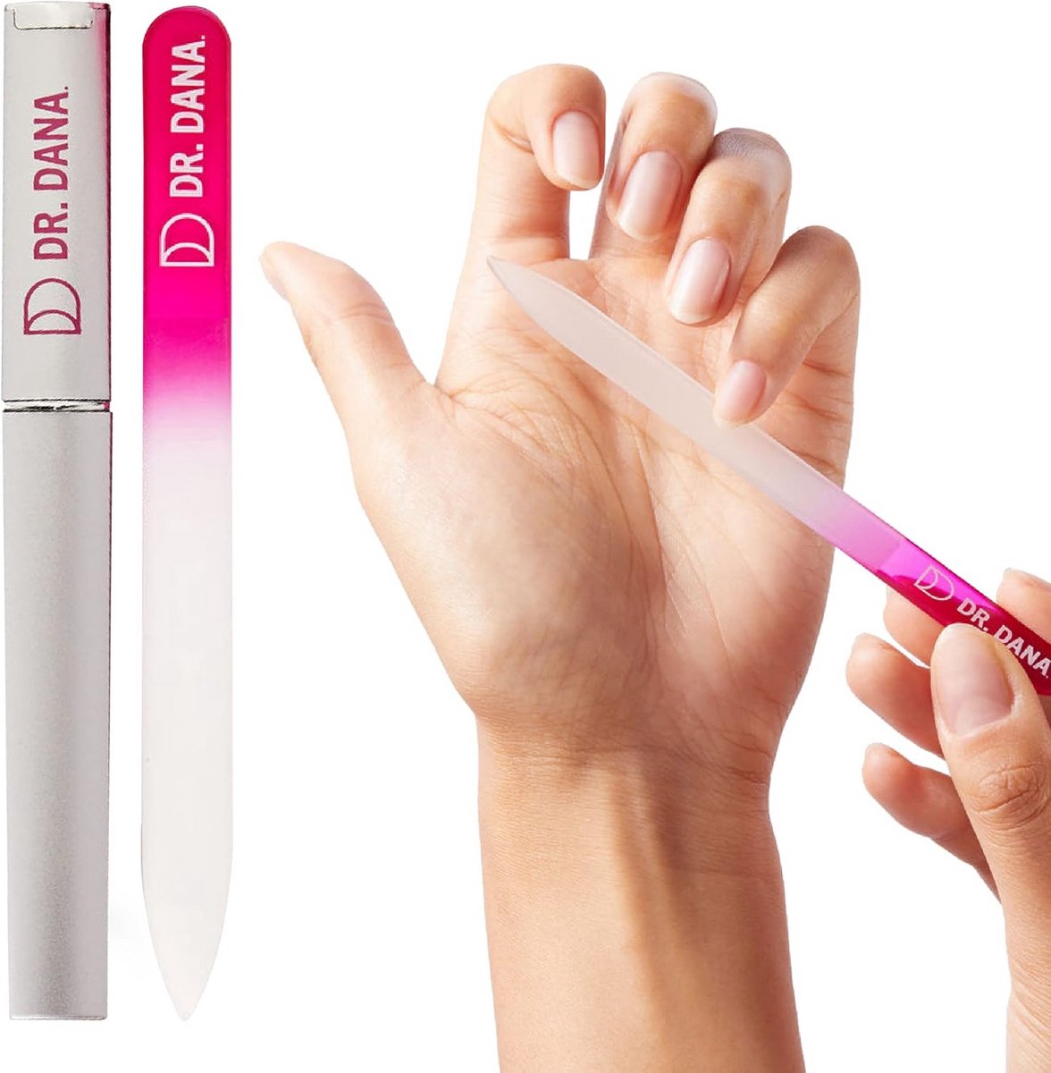Kristalglas nagelvijl met etui voor perfecte nagels