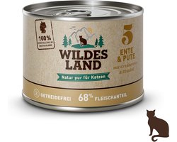 Natvoer voor katten met eend en kalkoen - Graanvrij en eiwitrijk 6 x 200 g