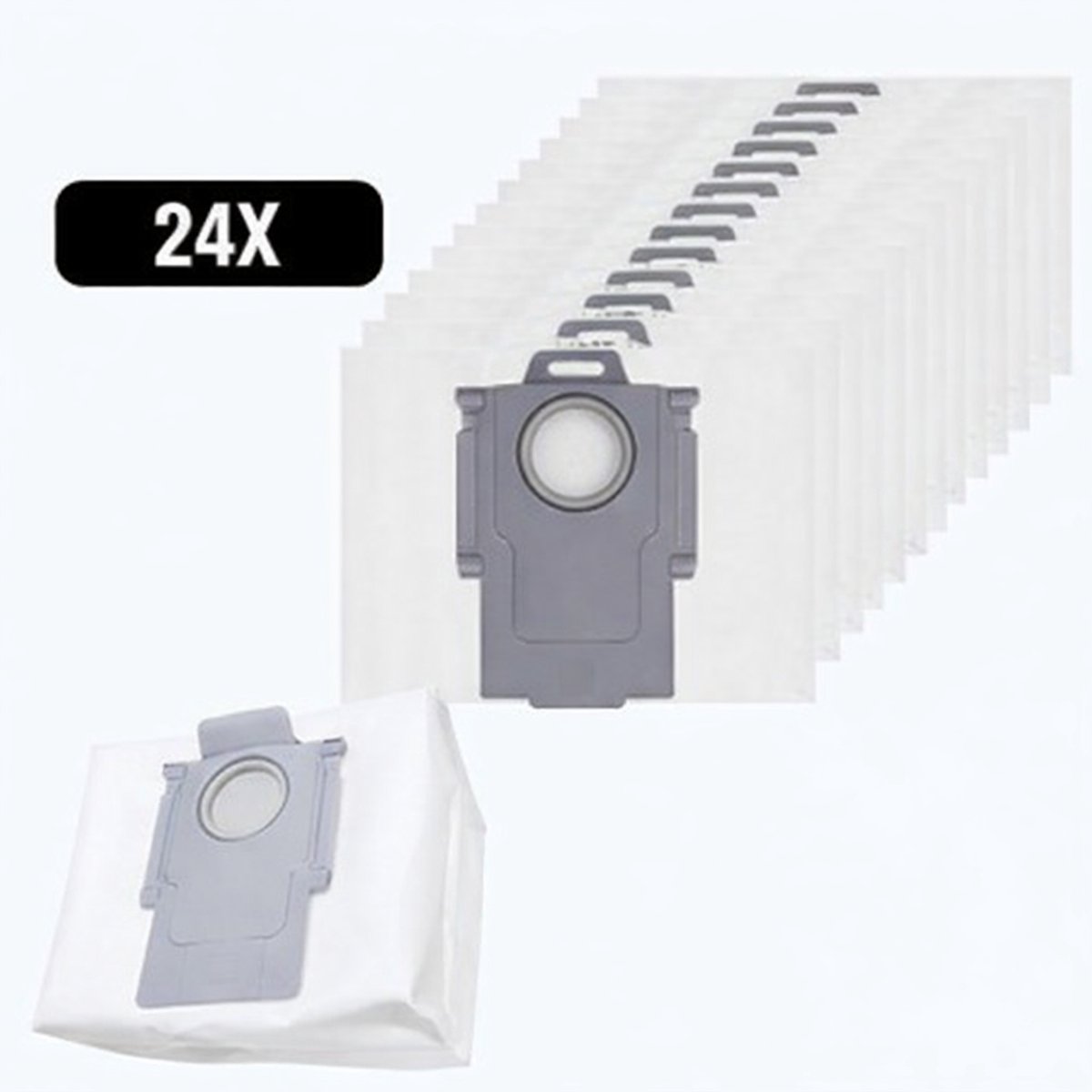 24x Stofzuigerzakken geschikt voor Roborock Q5+, Q7+ en Q7 Max+, S7 MaxV Ultra, S7 Pro Ultra, Q8+ max en pro, S8+ S8 Pro Ultra stofzakken zakken zuigstation - StrongFlow