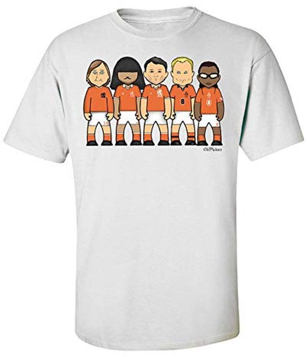 Voetballegendes T-Shirt met Originele Karikatuur van Biologisch Katoen