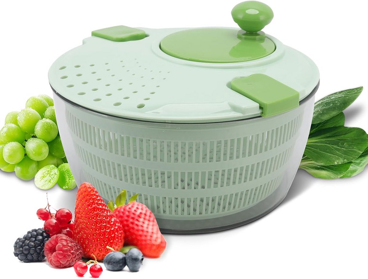 Multifunctionele Salade Spinner 4L - Groenten en Fruit Droger voor Thuis Keuken