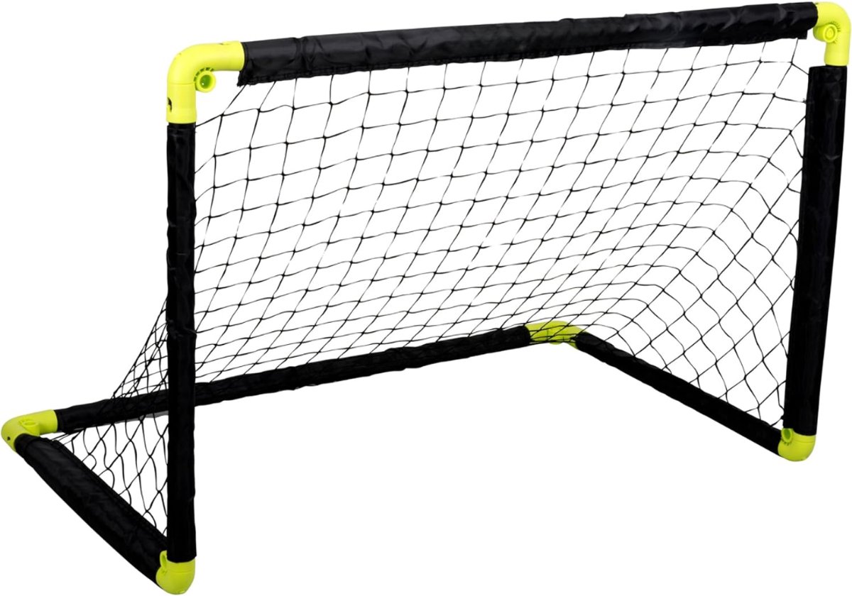 MMM® Voetbaldoeltjes Set Van 2' - Voetbal - Voetbalgoal - Zwart - 90cm x 59cm x 61cm