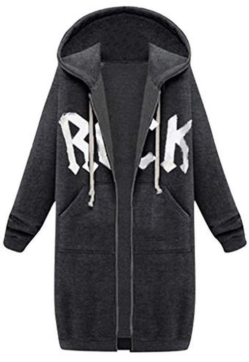 Dames Sweatjack met Capuchon - Lange Casual Hoodie voor Herfst en Winter