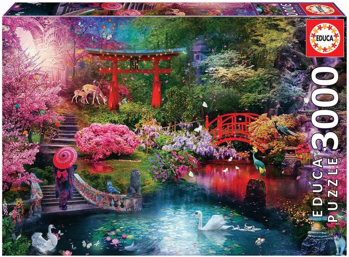 Puzzel van 3000 stukjes voor volwassenen | Japanse tuin, inclusief service voor verloren delen, afmetingen: 120 x 85 cm, vanaf 14 jaar