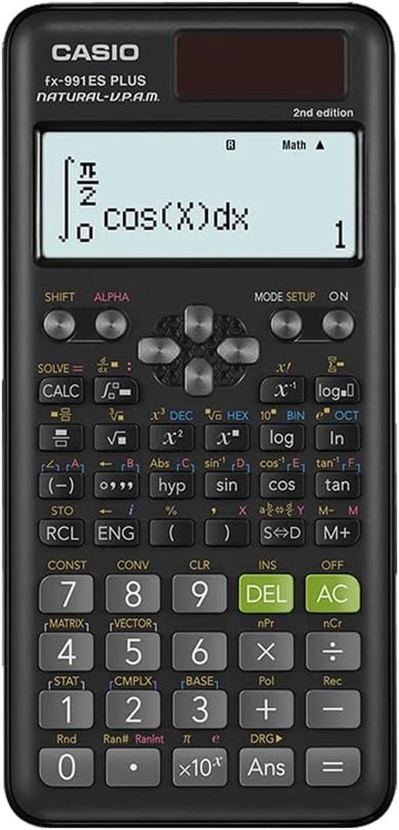 Wetenschappelijke rekenmachine 12-cijferige display zwart