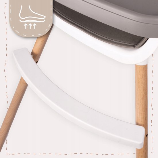 MOZY® - 3 in 1 Babystoel - Grijs - tot 20 kg - Verstelbare Poten - Kinderstoel - 5-Puntsgordel - Groeit Mee - Eetstoel van mozy — afbeelding 3