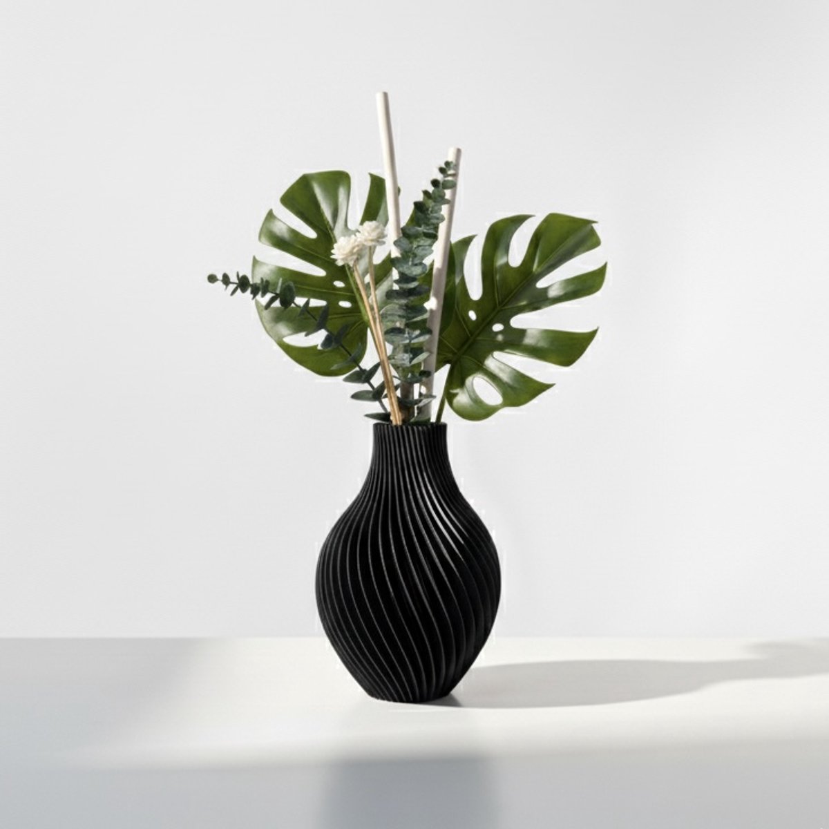 Twistly 3D Geprinte Vaas 20 cm | Moderne Bloempot met Spiraalvorm – Weterings Store