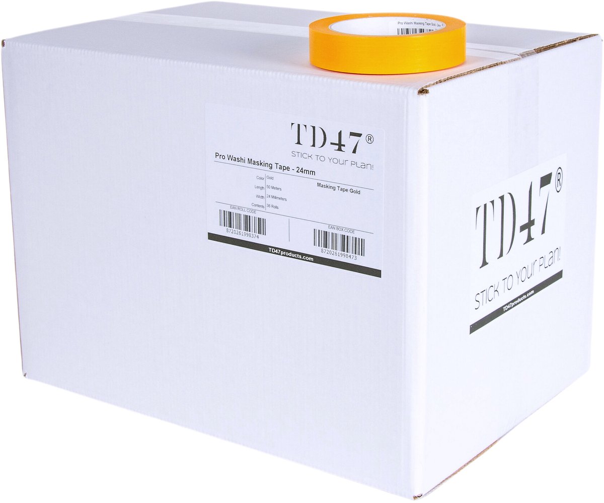 TD47 Pro Masking tape Gold 24mm x 50m (Doos 36 st.)