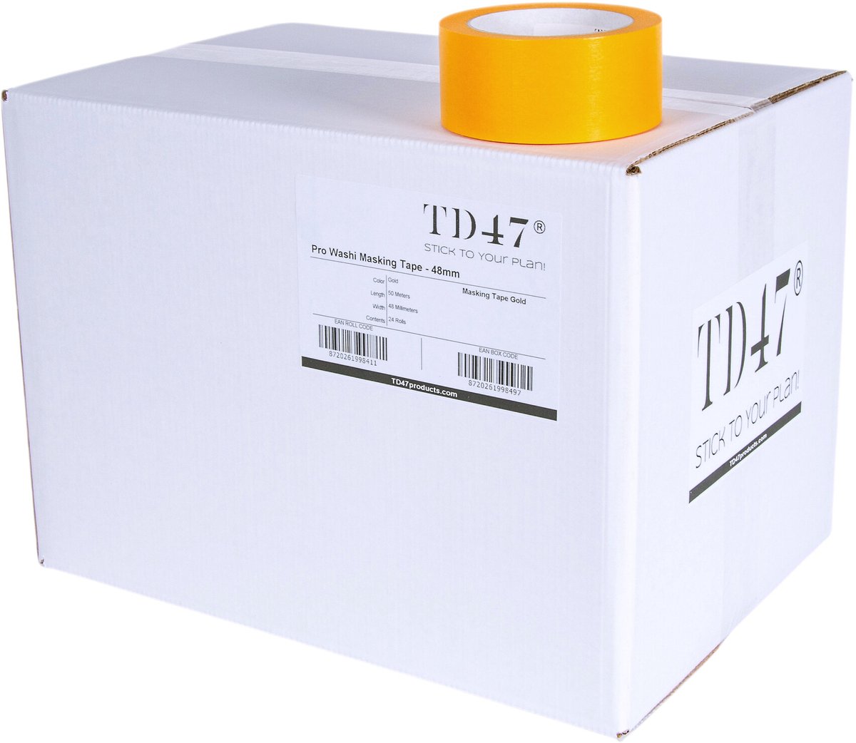 TD47 Pro Masking tape Gold 48mm x 50m (Doos 24 st.)