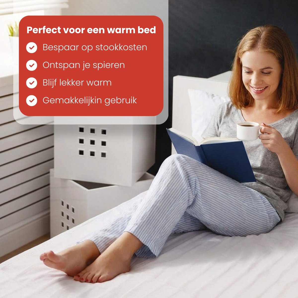 Elektrische deken - Elektrische onderdeken - 190 x 80 cm - XL formaat - 4 warmtestanden - 12 uurs timer - Warmte deken – foto 7