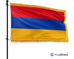VlagDirect - Luxe Armeense vlag - Luxe Armenië vlag - 90 x 150 cm.