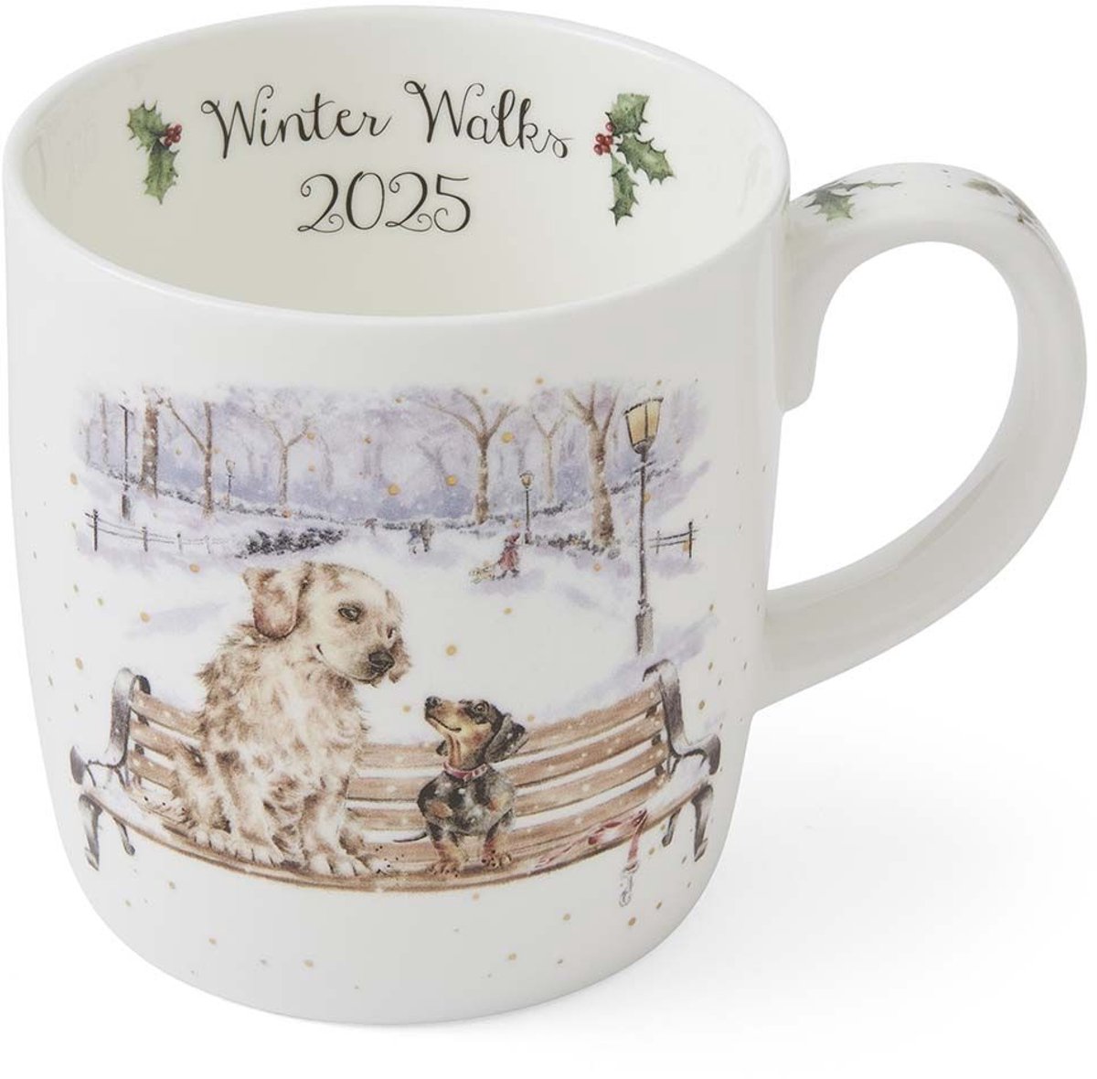 Wrendale Special Edition XXL Mok Kerst - 'Winter Walks' 2025 Limited Edition Dog Mug 