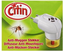 Citin - Insecten Bestrijding - Anti Mug Stekker - 45 nachten - Met Vulling - Muggenverjager - Diffuseur - Anti moustiques