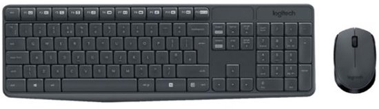 Logitech MK235 clavier Souris incluse USB QWERTY US International Gris