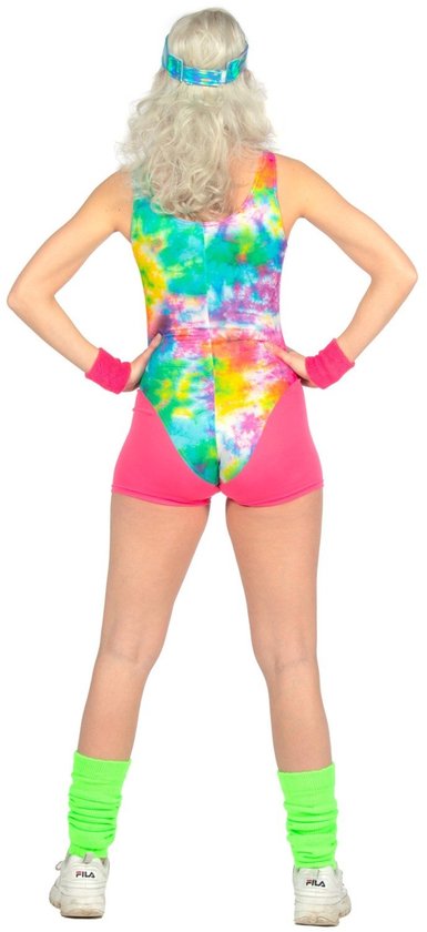 Wilbers & Wilbers - Costume des années 1980 et 90 - Fitness des années 1990 Alecia Danse - Femme - rose, multicolore - Taille 40 - Déguisements - Déguisements