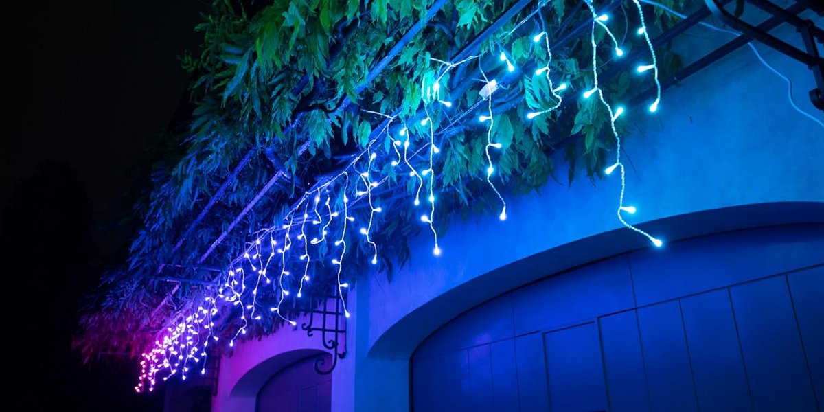 Twinkly Icicle LED Cascade Lichtsnoer 190 LED RGB+Wit 5,5m Transparante Draad - Slimme Verlichting Binnen & Buiten IP44 - Bedien met App & Stem – foto 6