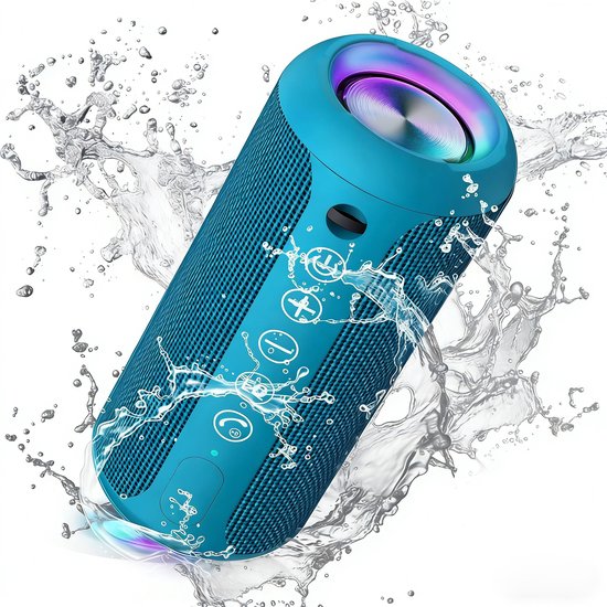 Draagbare Bluetooth Speaker 360° Surround Sound Mini Wireless Speaker Waterdicht LED Nachtlicht AUX TF TWS Stereo