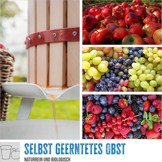 Handmatige Fruitpers voor Appels, Peren en Druiven - 18 Liter Capaciteit — afbeelding 2