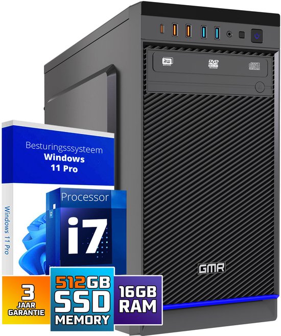 Intel Ultra Compleet Desktop PC | Intel Core i7 | 16 GB RAM - Bol
