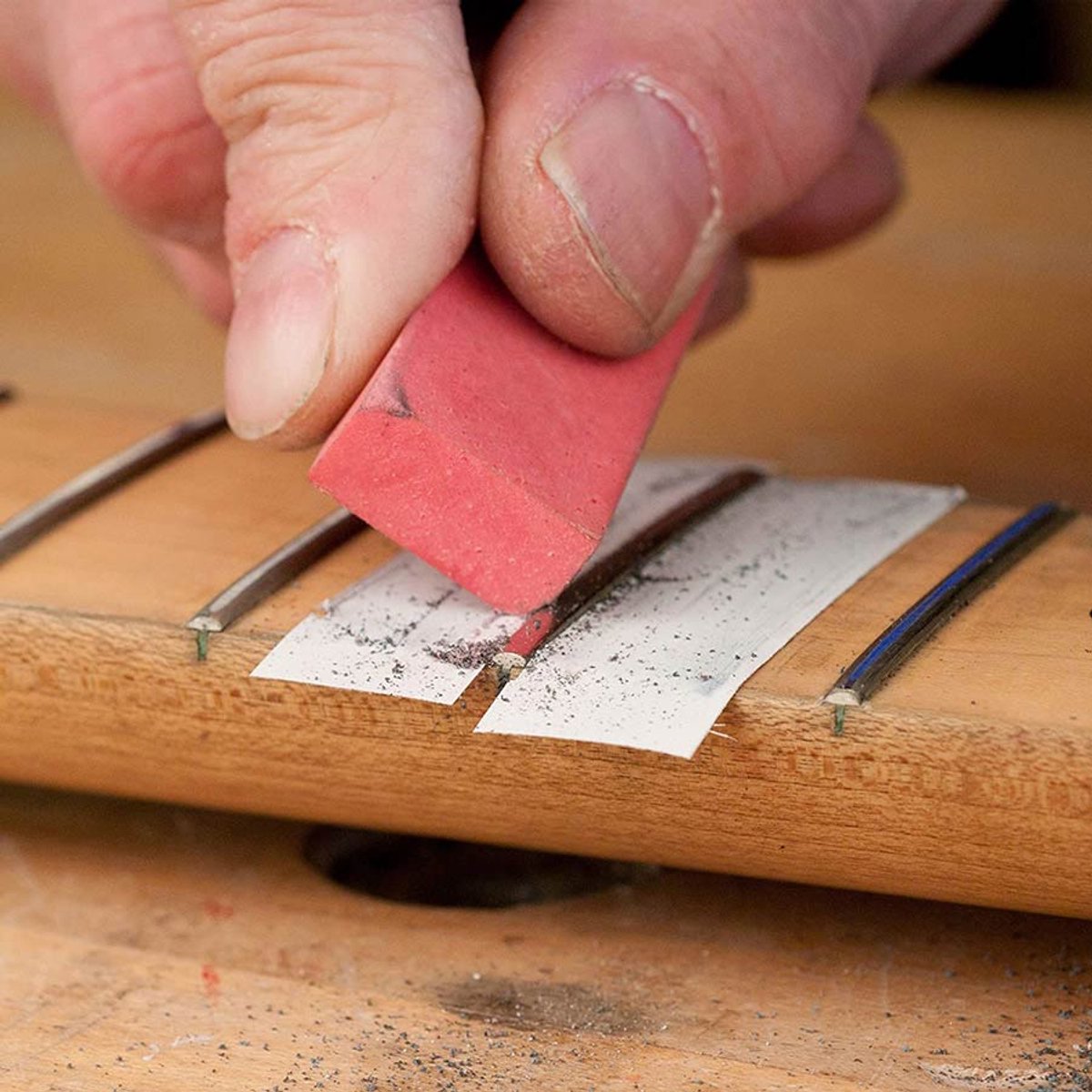 StewMac SM0472 Fret Eraser Set – Set van 7 Polijstblokken voor Frets