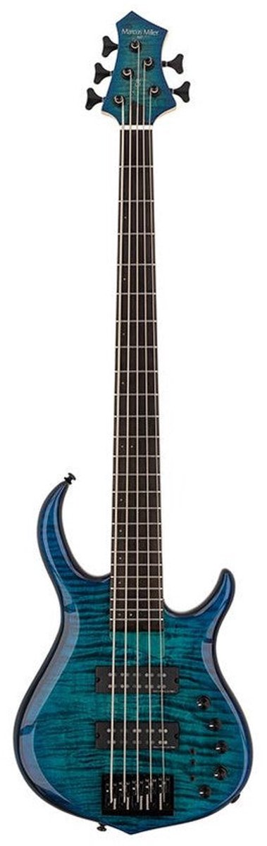 Sire M7+ A5/TBL Marcus Miller 5-Snarige Basgitaar Transparent Blue