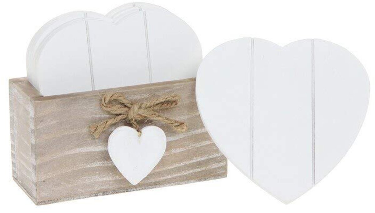 Unyqoos® Set van zes stijlvolle onderzetters in shabby chic voor elk interieur