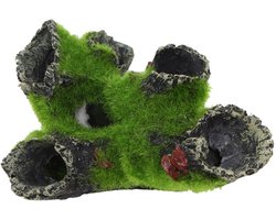 Aquarium - Decoratie Grot - 16,2 x 10,5 CM - Schuilplek- Simulatie Mos Decoratie - Aquarium Rock Cave Decoratie - Hars Simulatie Ornament - Vissenkom - Vissen - Kerst - Geweldig Cadeau voor Vrouw & Man