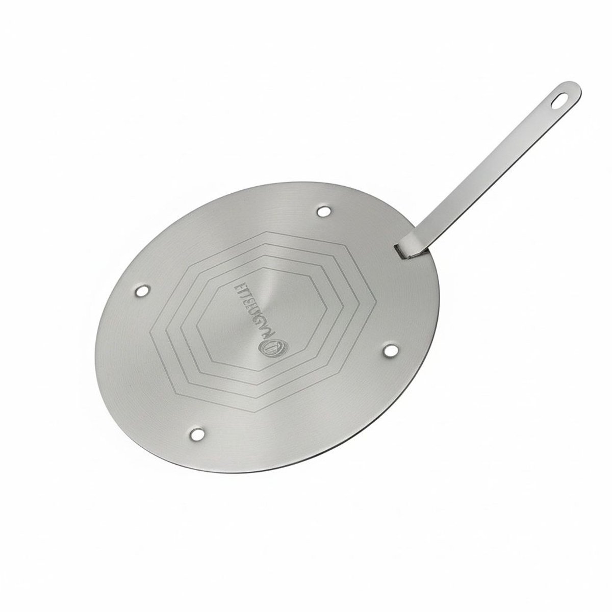 Inductie Adapterplaat - Hitteverdelerplaat Ø 16 cm - RVS - Voor Inductie, Gas & Keramisch - Met Afneembaar Handvat