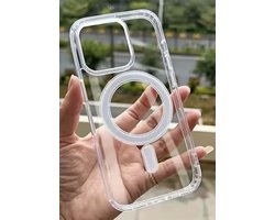 iPhone 16 Pro Transparant MagSafe Hoesje – Crystal Clear Shockproof Case – Ondersteunt Draadloos & MagSafe Opladen – Anti-Yellow Bescherming – Sterke Magnetische Grip – Slank Premium Design
