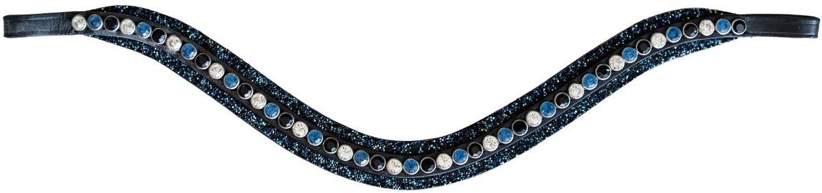 HB SHOWTIME FRONTRIEM ROCKY GLITTER Zwart-blauw