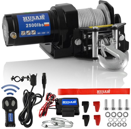 Treuil de 12 000 lb avec câble d'acier et télécommande sans fil - Treuil Store
