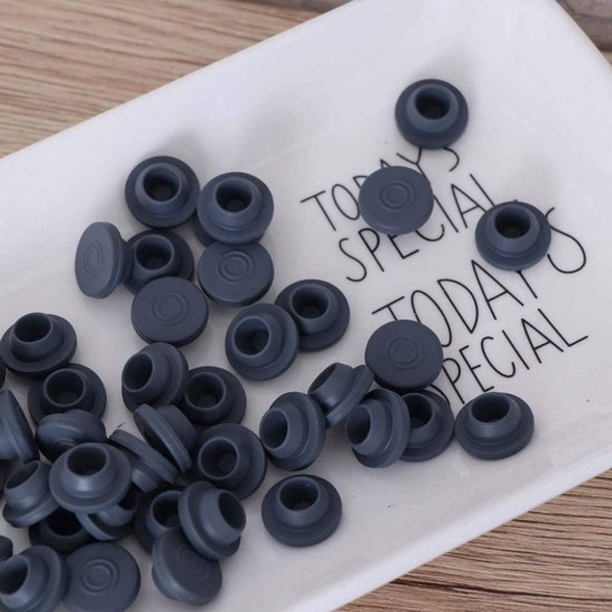 Rubberen stops 100 stuks voor buizen inmaakglas deksel 32 mm - carrosseriestops, doorganghulzen, injectiepoorten, afdichting stoomsterilisatie, zelfhealing