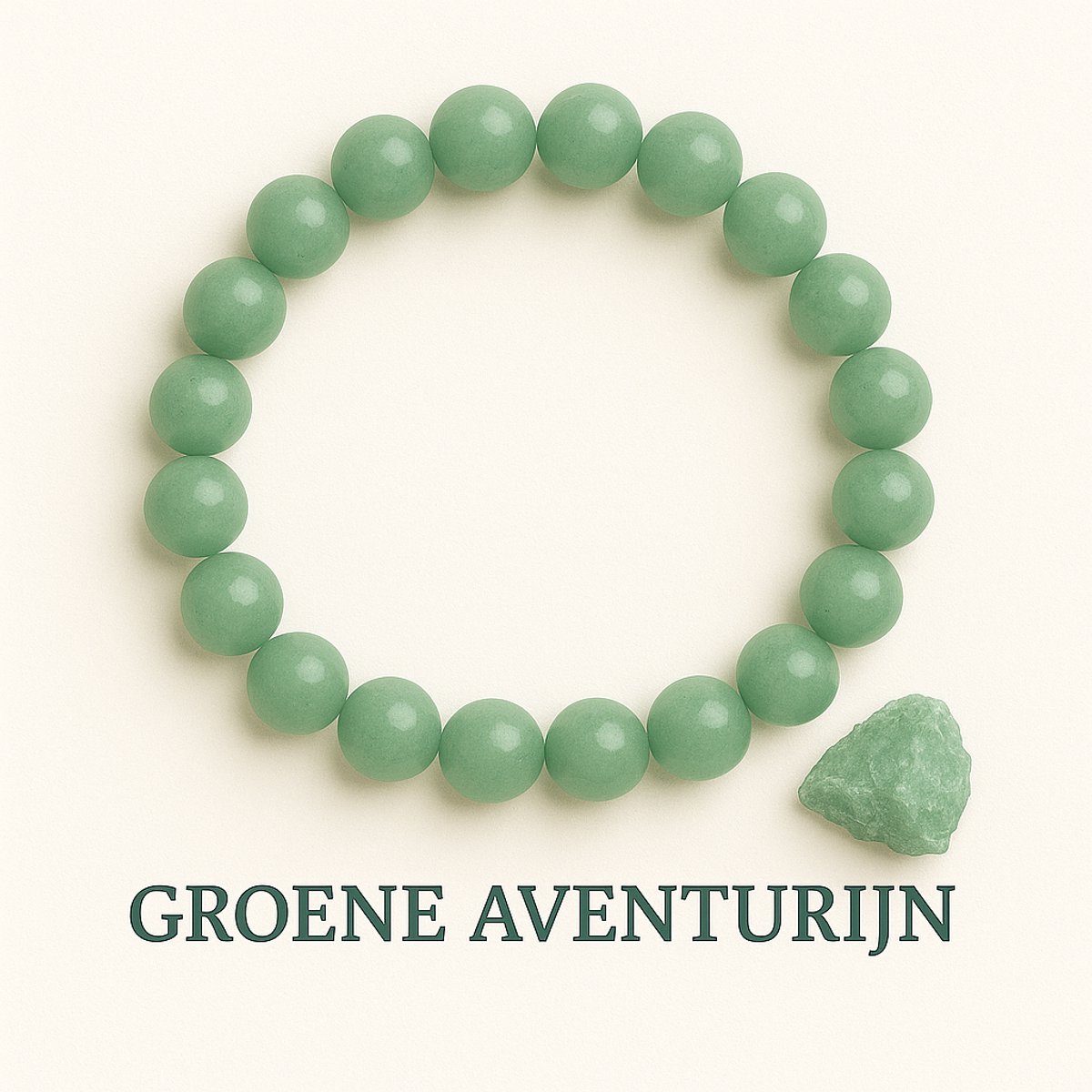 S4H AVENTURIJN GROEN Edelstenen armband 8mm kralen / size 18 cm