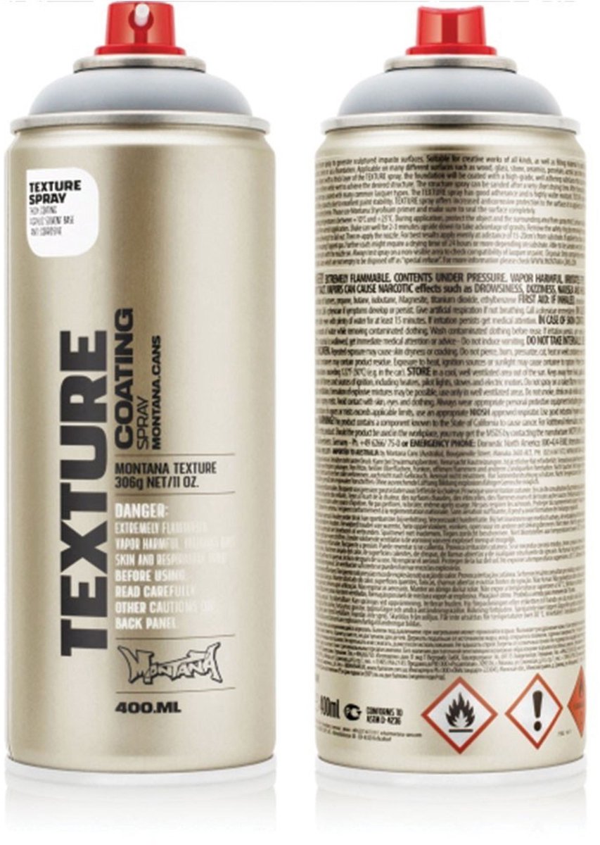 Montana - Texture Coating Spray T8000- 400ml - Grijs