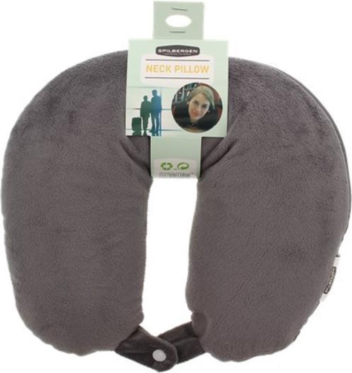 Nekkussen - Comfort - Super Zacht - Velours BuitenzijdeDruk knop - Reis Kussen -