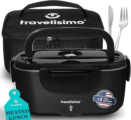 Traveli elektrische roestvrijstalen lunchbox 1.5L