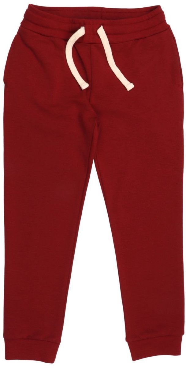 Walkiddy® Kinder Joggingbroek – Jongens & Meisjes – Burgundy serie – Maat 116 – GOTS-gecertificeerd Biologisch Katoen