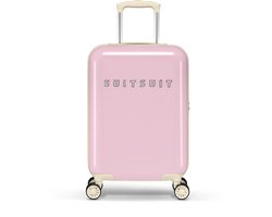 SUITSUIT Handbagage koffer 55x35x20 - Handbagage trolley - Lichtgewicht koffer - Reiskoffer - Veilig TSA cijferslot - Fabulous Fifties koffer Pink Dust - Roze