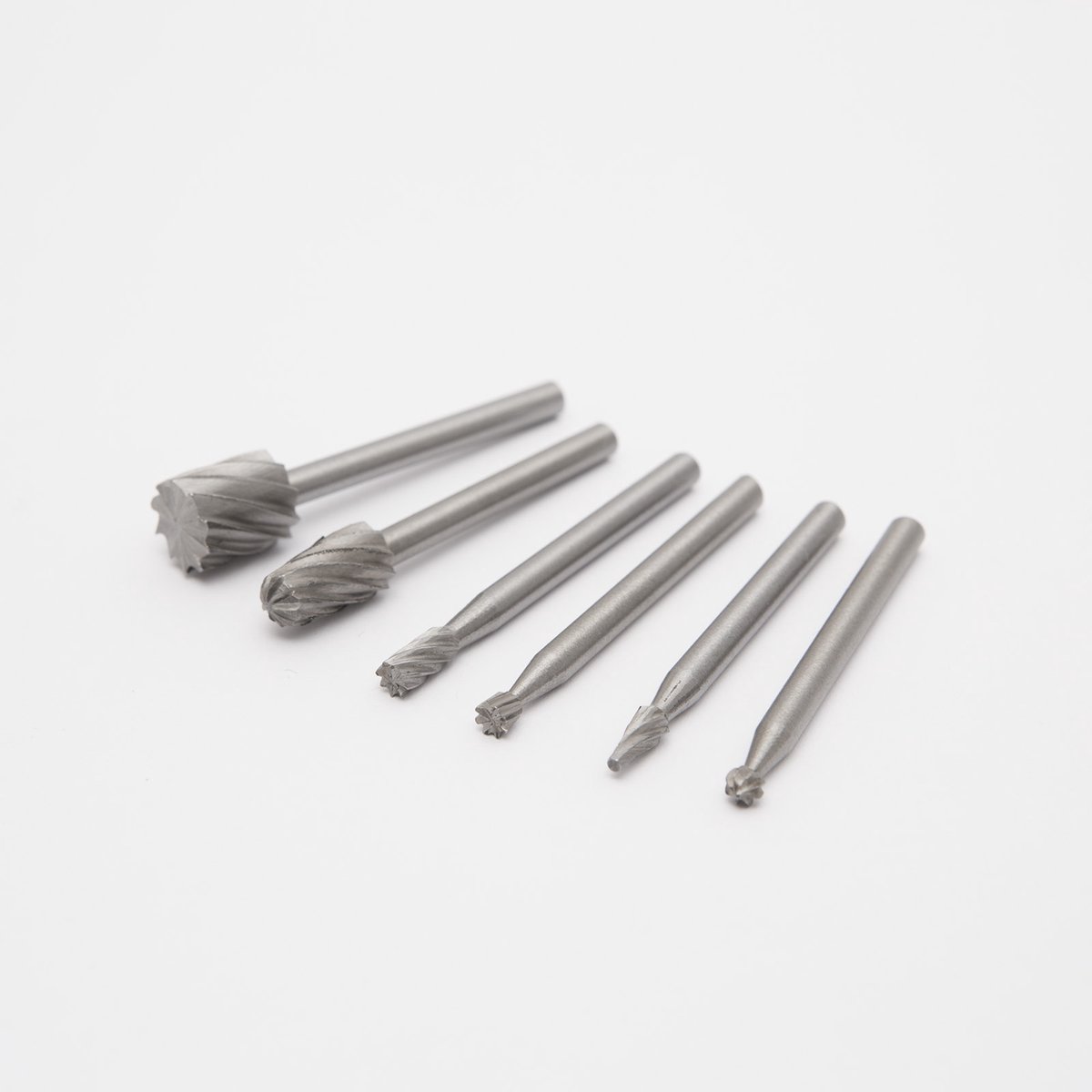 Freesbit Set HSS - 6 Delige Router Bit Set Met 3,1mm Schacht - Max 28.000 RPM - Geschikt Voor Midi 10362 En Maxi 10363 Paneelboren - Frees En Graveerbits Voor Precisiewerk - Verkoopeenheid 1 Set [10125-06]