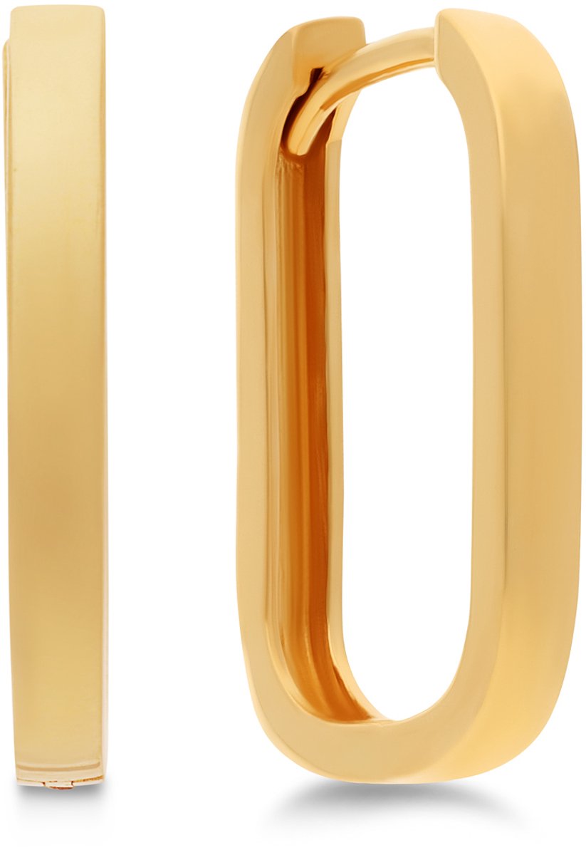 Glow 207.0968.00 Dames Oorbellen - Oorringen - Sieraad - 14 Karaat Goud - 18 mm lang