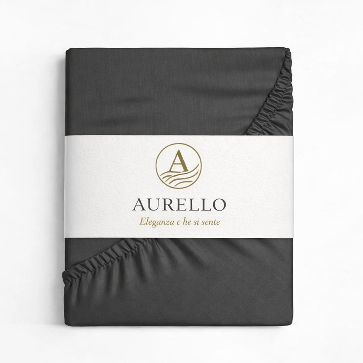 Aurello hoeslaken katoen 80x200 cm Antraciet - 100% Katoen - Eenpersoons