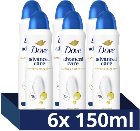 Dove - Anti-Transpirant Deodorant Spray - Advanced Care - Original - 6 x 150 ml